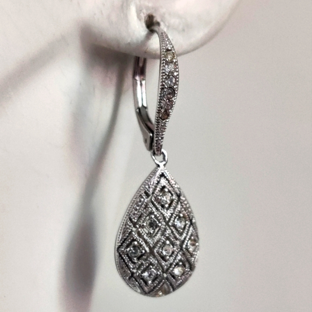Diamante Teardrop Earrings